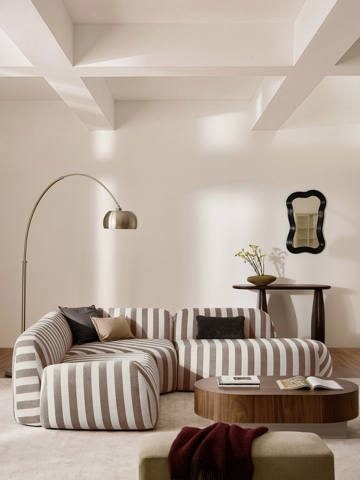 Wolke Chaise Section, Striped