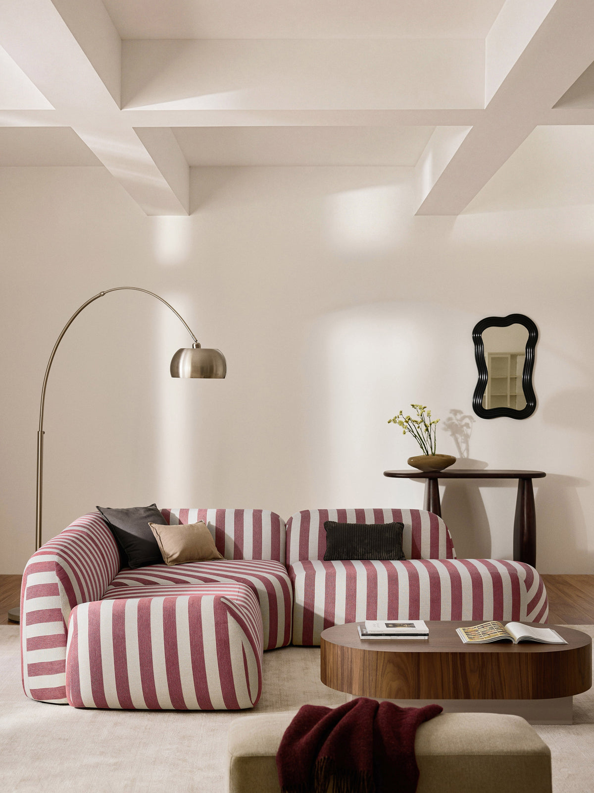 Wolke Chaise Section, Striped