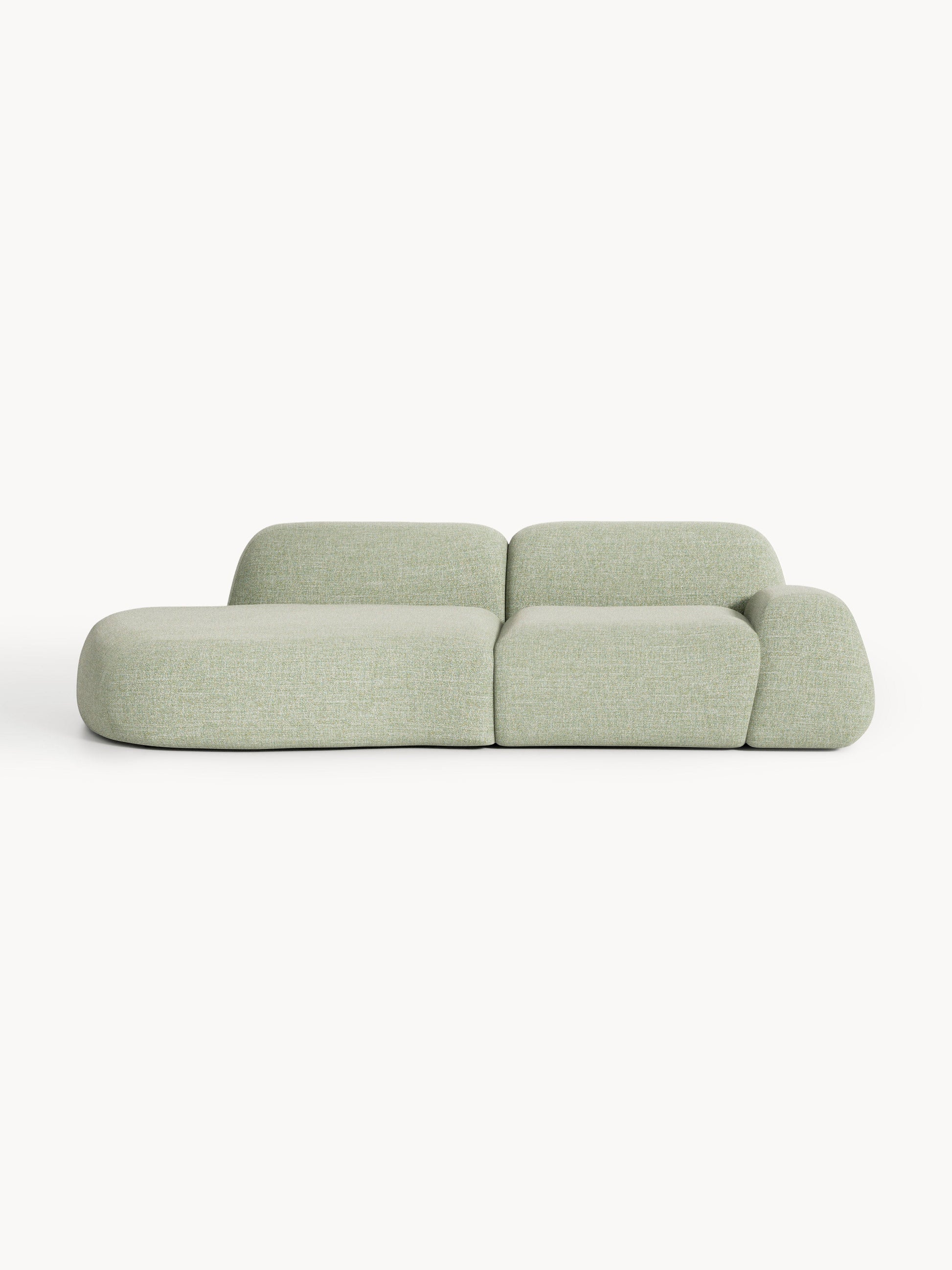 Wolke Modular Bouclé Chaise, 3-Seater