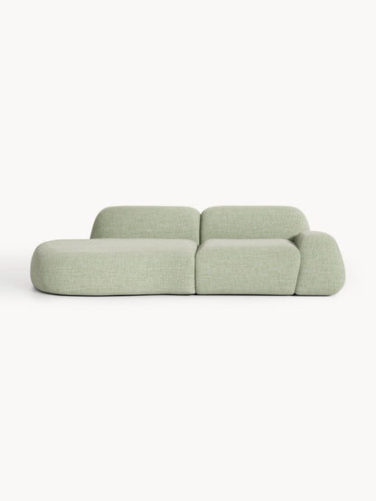 Wolke Modular Bouclé Chaise, 3-Seater