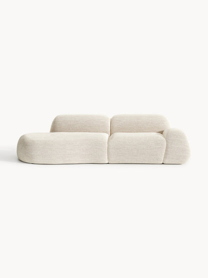 Wolke Modular Bouclé Chaise, 3-Seater