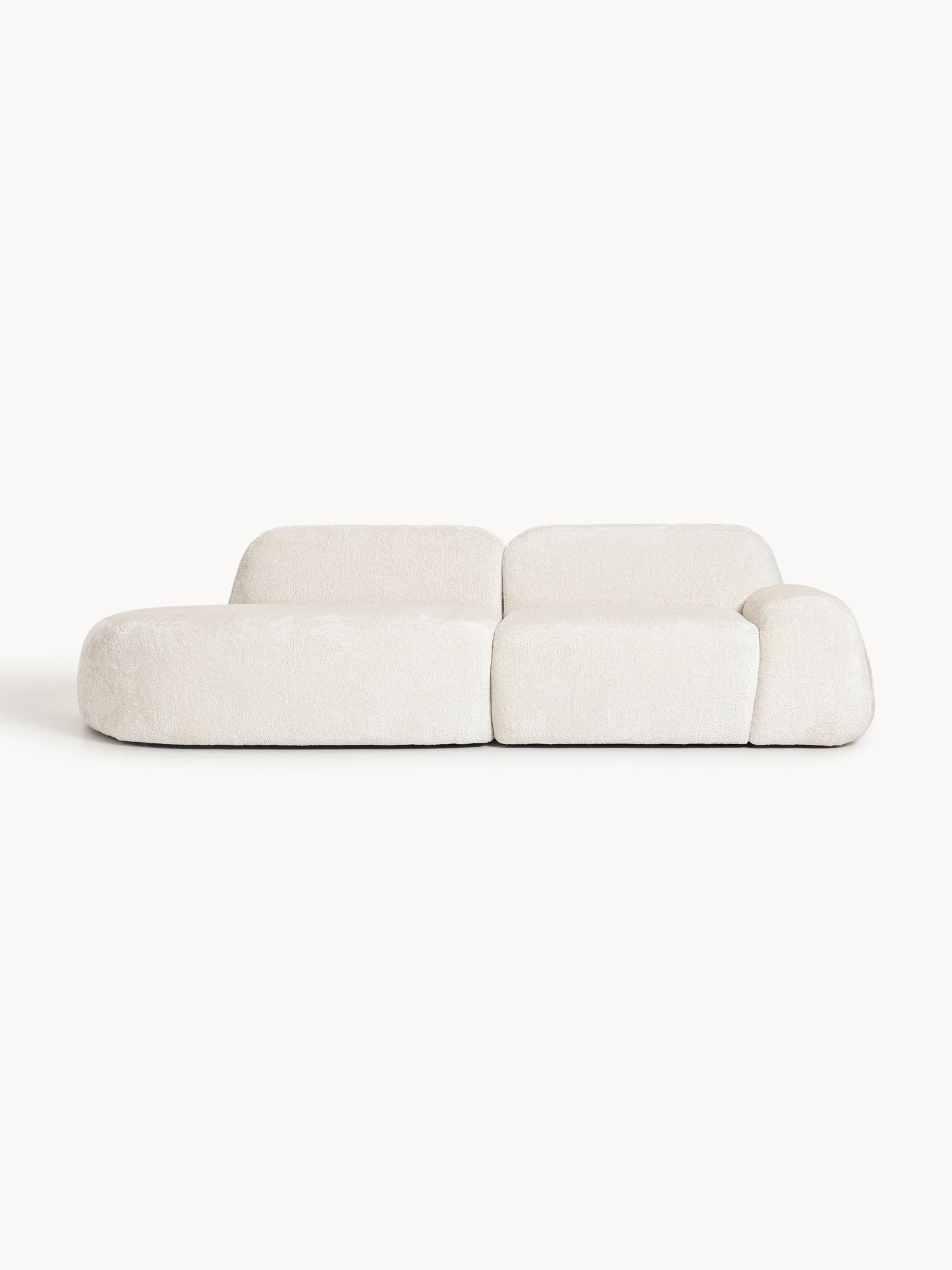Wolke Modular Chaise Longue with Teddy Bouclé Cover (3-Seater)