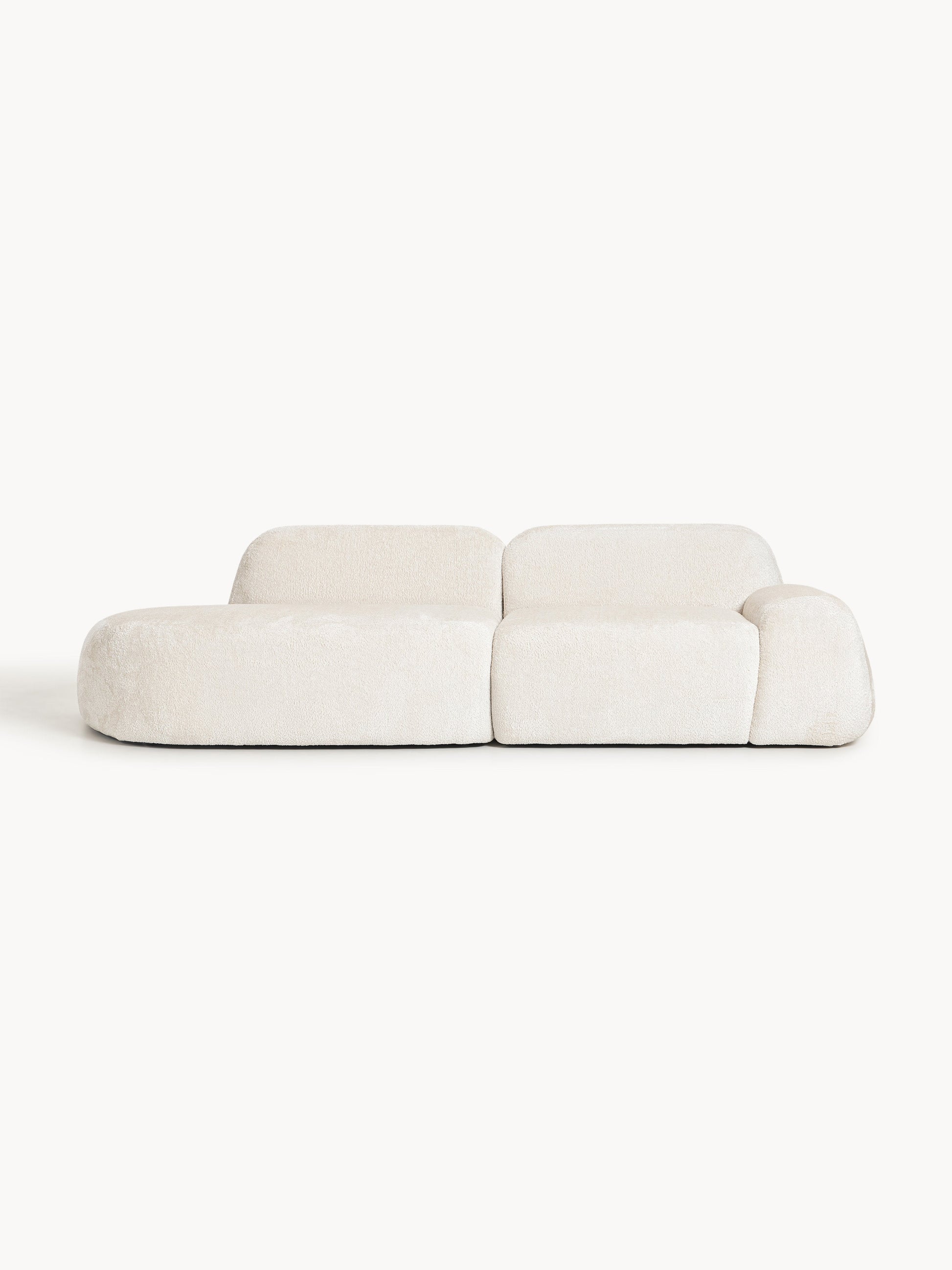 Wolke Modular Chaise Longue with Teddy Bouclé Cover (3-Seater)
