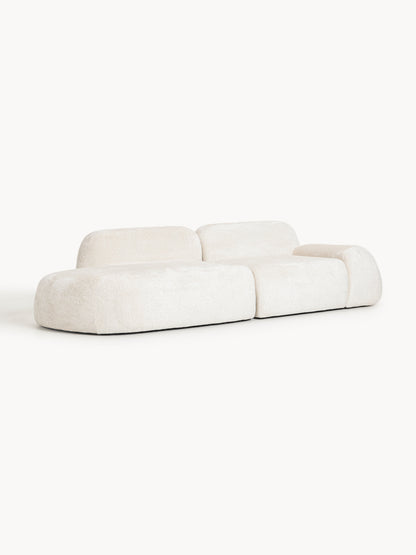 Wolke Modular Chaise Longue with Teddy Bouclé Cover (3-Seater)
