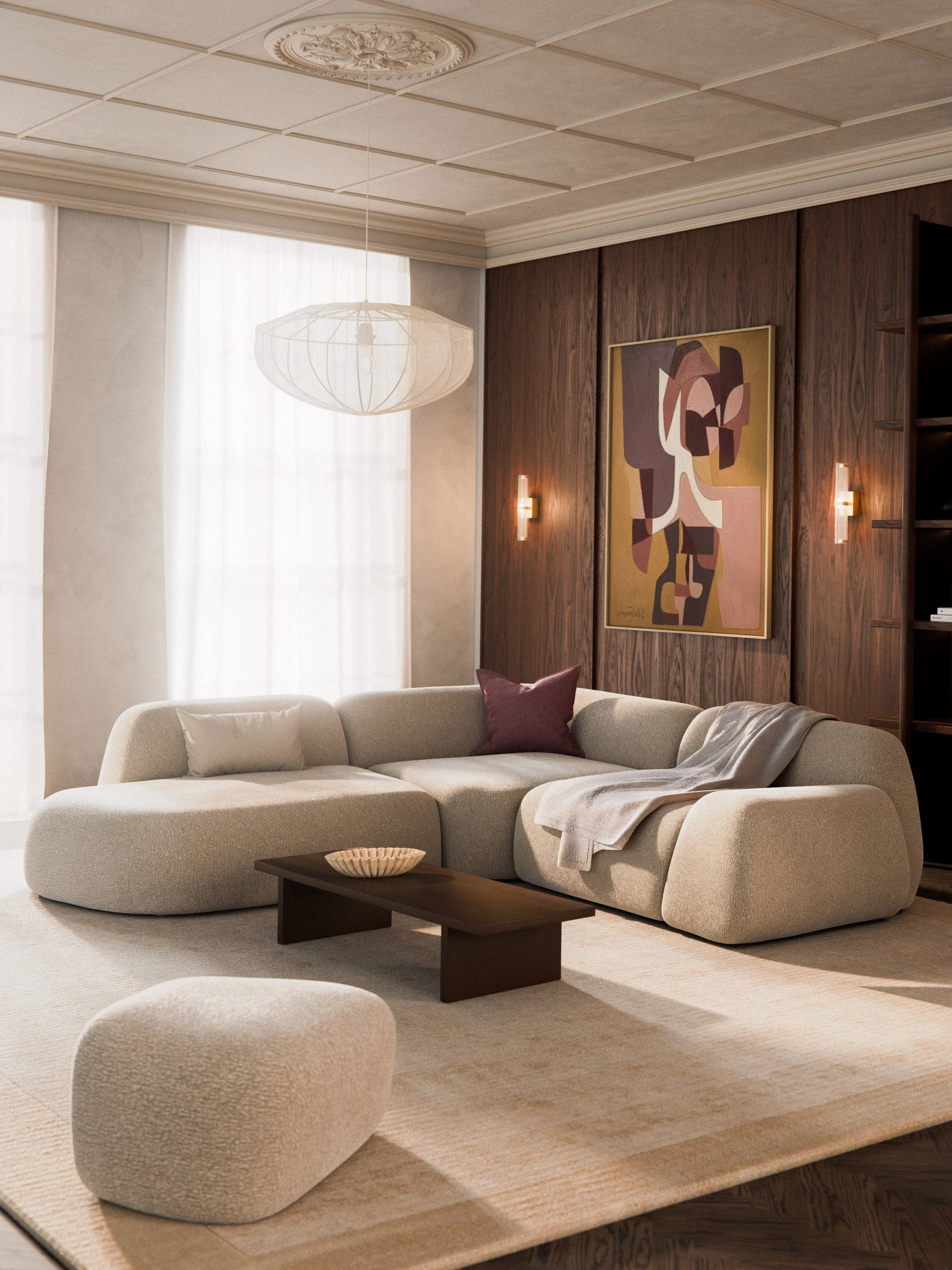 Wolke Modular Corner Sofa (4-Seater) and Chaise Longue