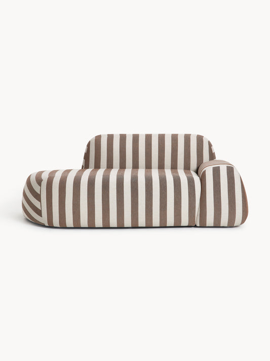 Wolke Striped Sofa (2-Seater) and Chaise Longue
