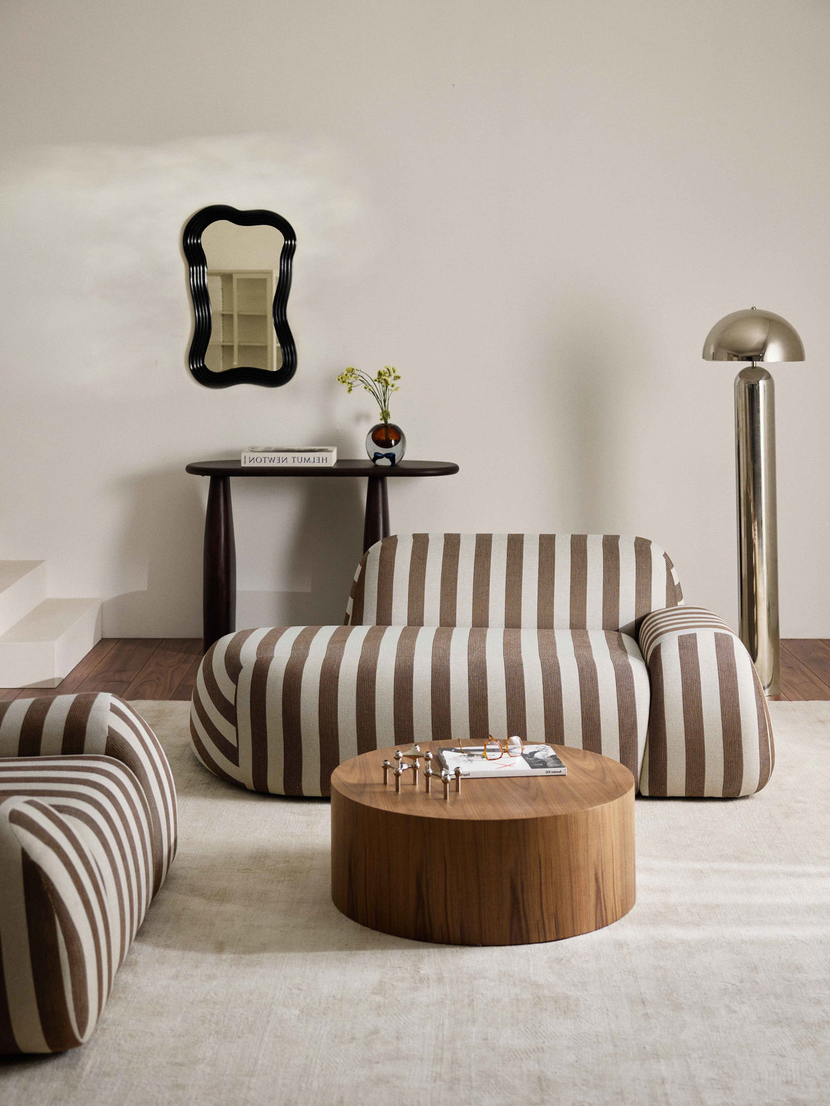 Wolke Striped Sofa (2-Seater) and Chaise Longue