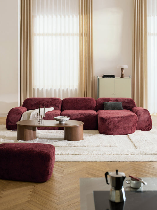 Wolke Teddy Bouclé Modular Corner Sofa (4-Seater)