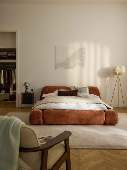 Wolke Teddy Bouclé Upholstered Storage Bed