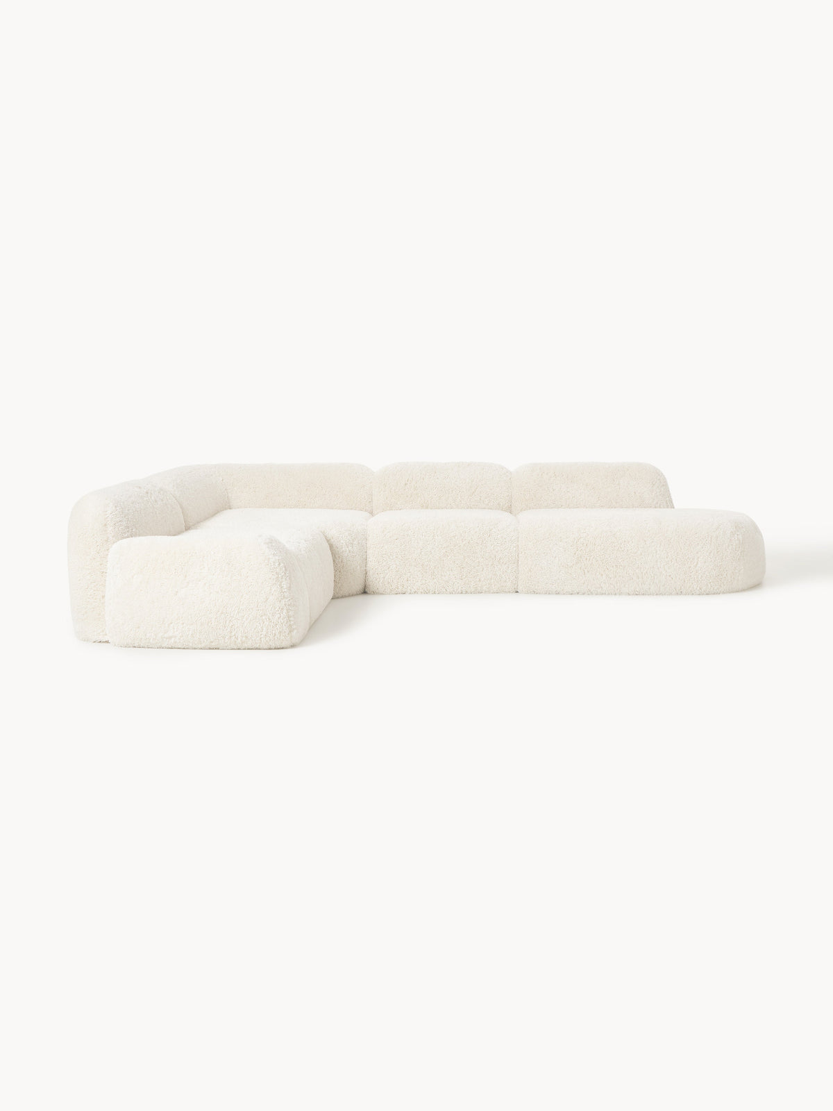 Wolke XL Modular Teddy Corner Settee with Chaise Longue