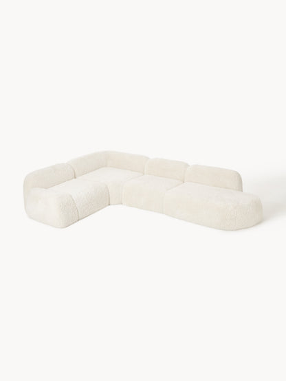 Wolke XL Modular Teddy Corner Settee with Chaise Longue